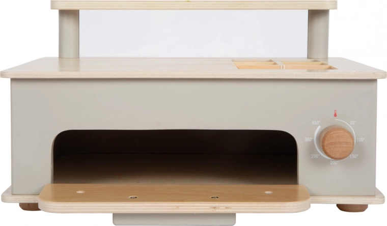 Autentická dřevěná pec s cvakacím knoflíkem