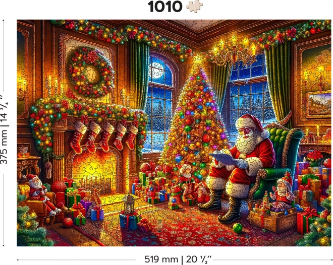 Dřevěné puzzle Kouzlo Štědrého večera 1010 dílků