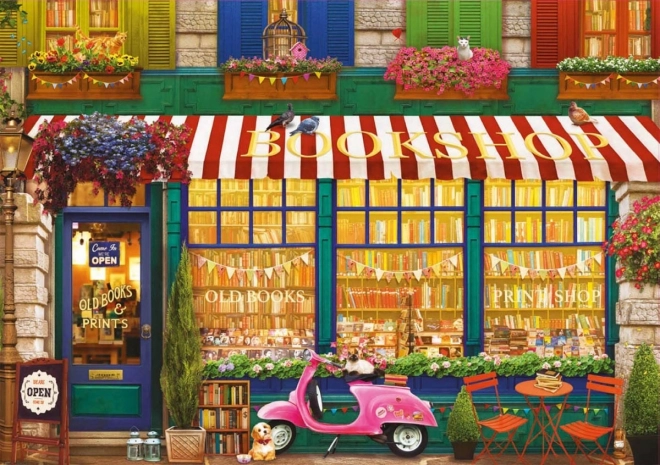 Puzzle Vintage Knihkupectví 4000 Dílů