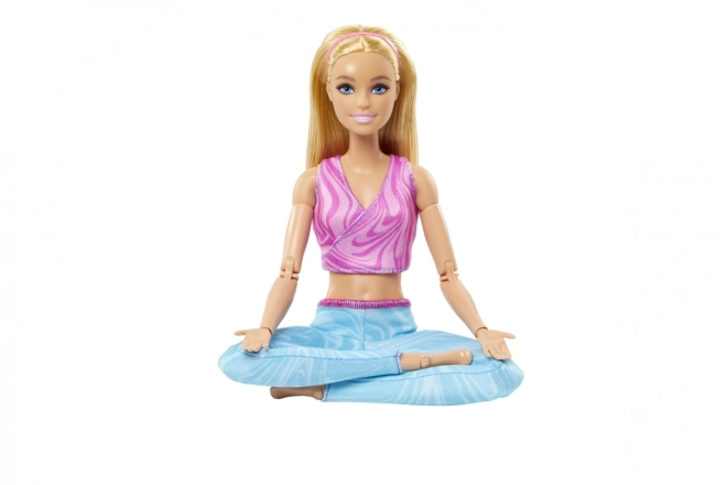 Barbie v pohybu - Blondýnka s modrých legínách HRH27