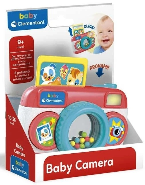 CLEMENTONI BABY Interaktivní fotoaparát se světlem a zvuky