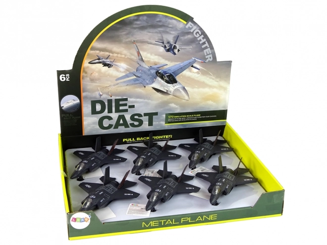 Černý třecí pohon letadla se světly a zvuky 1:72