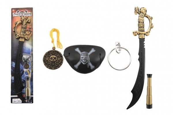 Pirátský meč s doplňky 58cm
