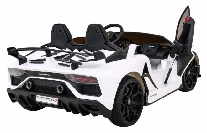 Lamborghini SVJ DRIFT pro 2 děti Bílá + funkce Drift + dálkové ovládání + MP3 LED + pomalý start