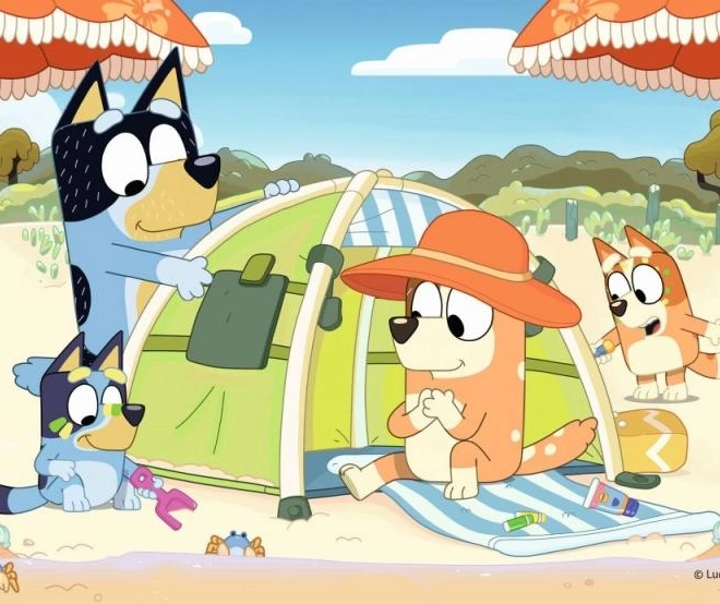 Puzzle Bluey Na Pláži 35 Dílů
