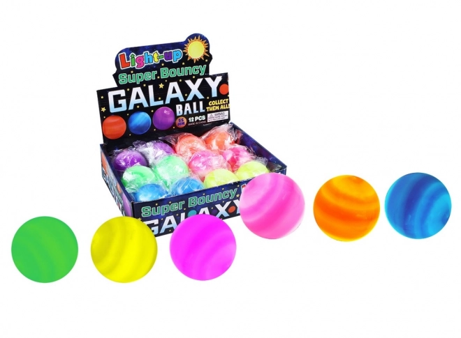 Svítící Skákací Míček Galaxy 5.5 cm