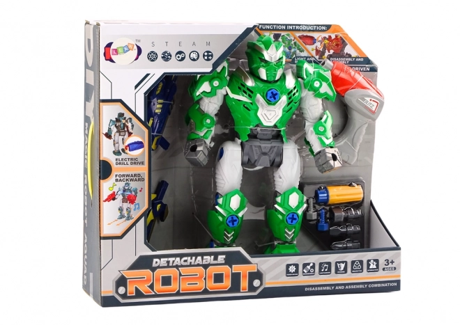 Šroubovák Robot zbraň vrtačka Světla Zvuk Zelená