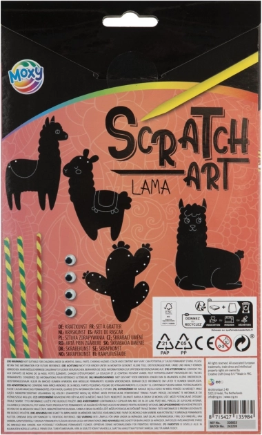Kreativní set Vyškrabovací Zvířátka Lama