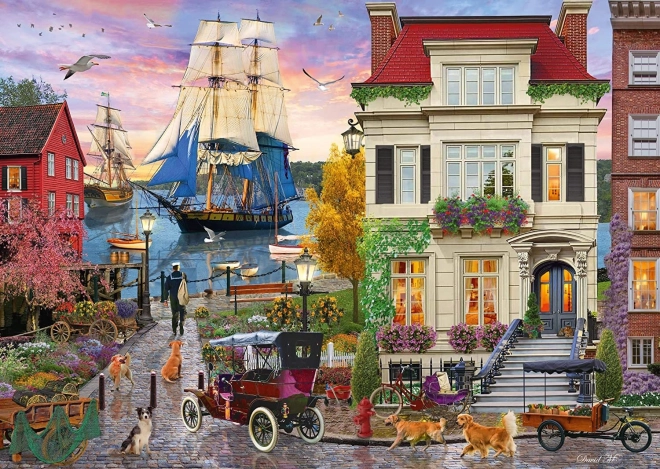 Puzzle loď v přístavu 1000 dílků