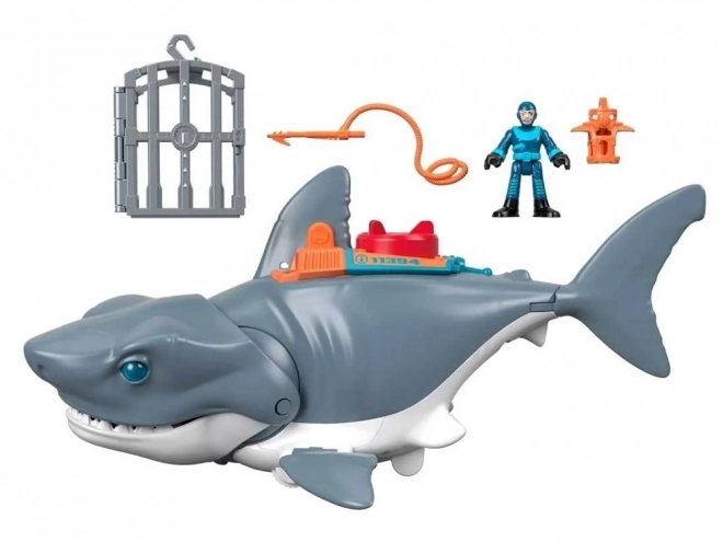 Mega útočný žralok Imaginext s pohyblivou čelistí