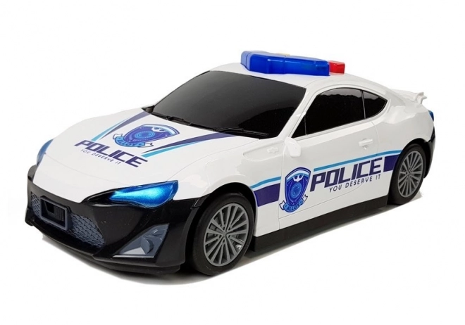 Policejní auto s garáží 2v1 se zvukem a světly