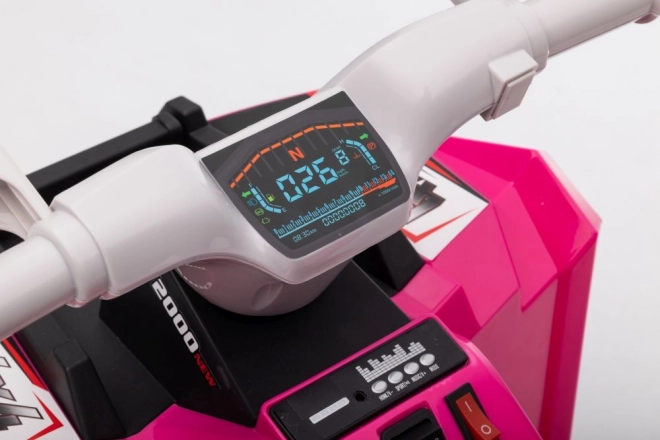 Růžová bateriová čtyřkolka XMX630T s přívěsem