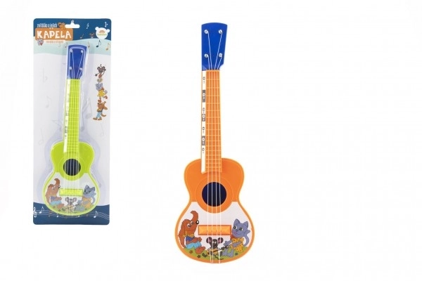 Plastové ukulele se zvířátky 40 cm s trsátkem