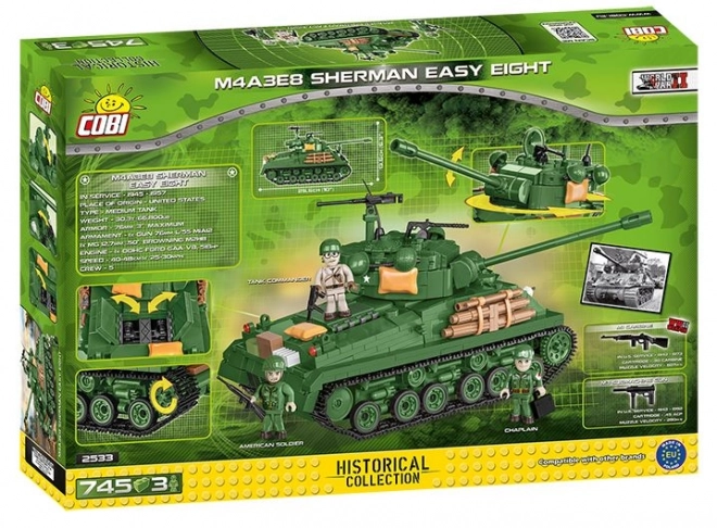 COBI 2533 II WW M4A3E8 Sherman Easy Eight, 745 k, 3 f