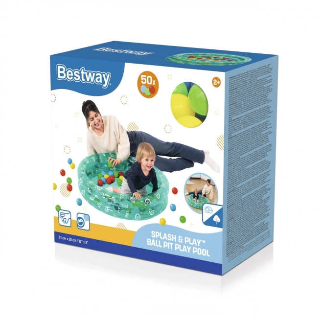 Nafukovací bazének se zelenými míčky BESTWAY