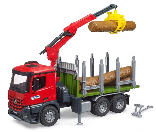 Bruder přepravník na dřevo s hydraulickou rukou