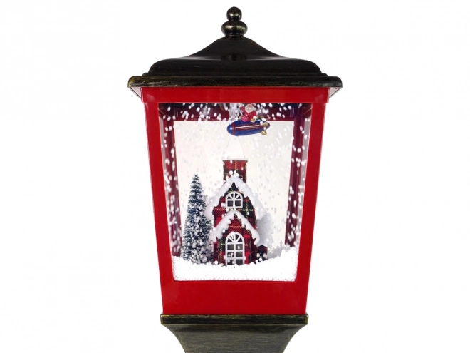 Vánoční dekorace Lucerna Sněhová vločka Santa Claus House 2v1 Koledy Světla