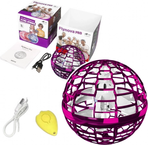 Létající koule Flynova LED růžová 10 cm