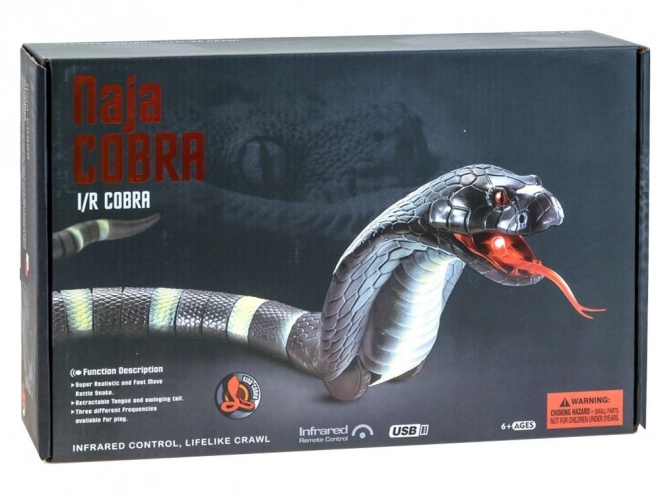 Zábavný dálkově ovládaný had Cobra – Modrá