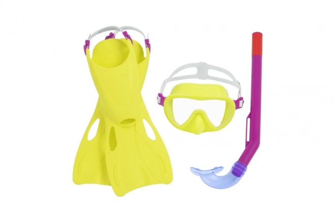 Potápěčský set Bestway žlutá maska, ploutve, trubice 25039