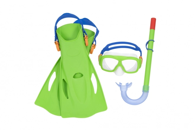 Potápěčský set Maska, trubice, ploutve Bestway 25019 – Zelený