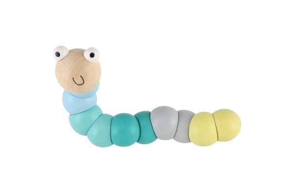 Kloubová dřevěná housenka 16 cm