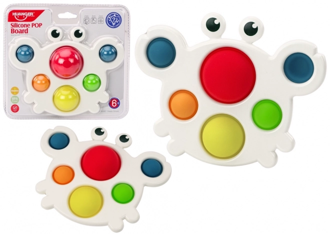Silikonová barevná tabule Pop It Educational Sensory Crab
