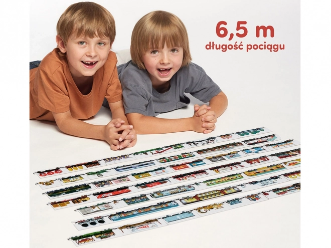 Oboustranné puzzle - Vlaky