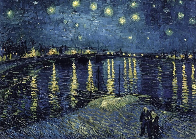 RAVENSBURGER Puzzle Art Collection: Hvězdná noc nad Rhônou 1000 dílků