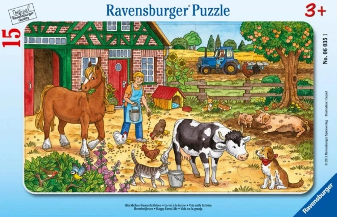 Puzzle 15 dílků Život na farmě