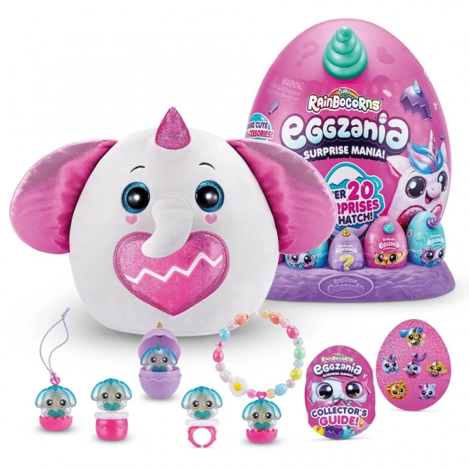 Vejce maskota Rainbocorns s plyšovým jednorožcem + 5 mini vajíček