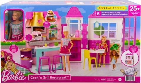 Barbie restaurace – herní sada s příslušenstvím a panenkou