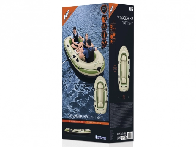 Nafukovací člun pro 3 osoby s vesly Voyager X3