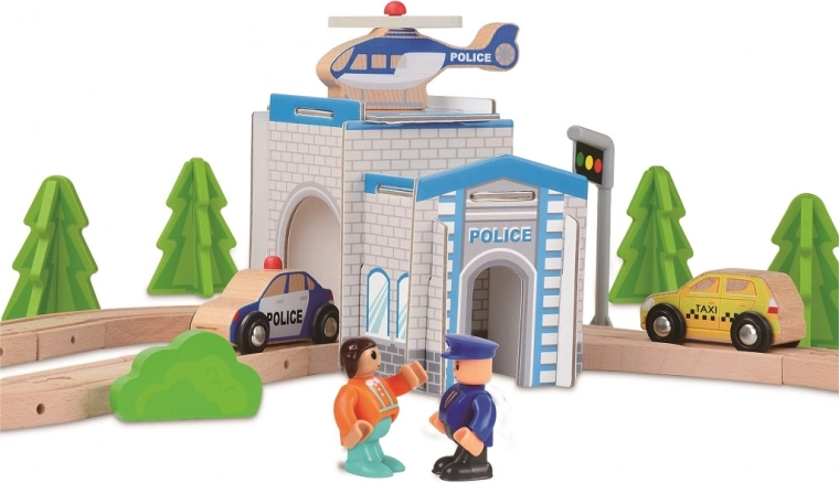 Policejní stanice s heliportem pro akční scénáře