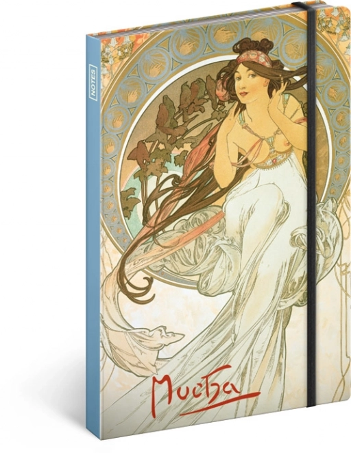 NOTIQUE poznámkový blok Alfons Mucha – Hudba linkovaný