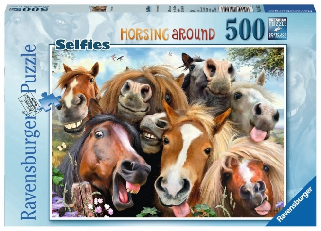 Puzzle s motivem Koní 500 dílků