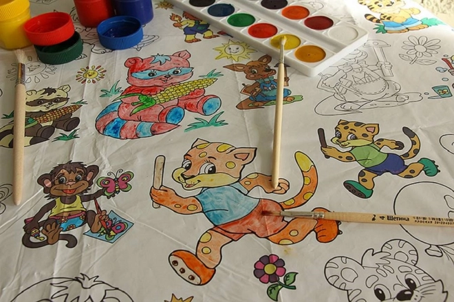Pexi malovací ubrusy - Šťastní dinosauři