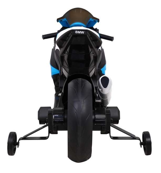 Dětská bateriová motorka BMW HP4 Modrá + pomocná kolečka + pomalý start + EVA + MP3 LED