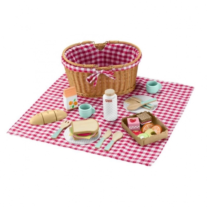 Piknikový koš s dřevěnými dobrotami Fisher-Price