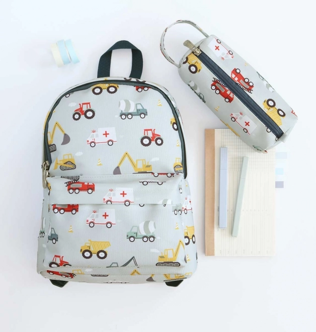 A Little Lovely Company Pouzdro na pastelky – Vozidla