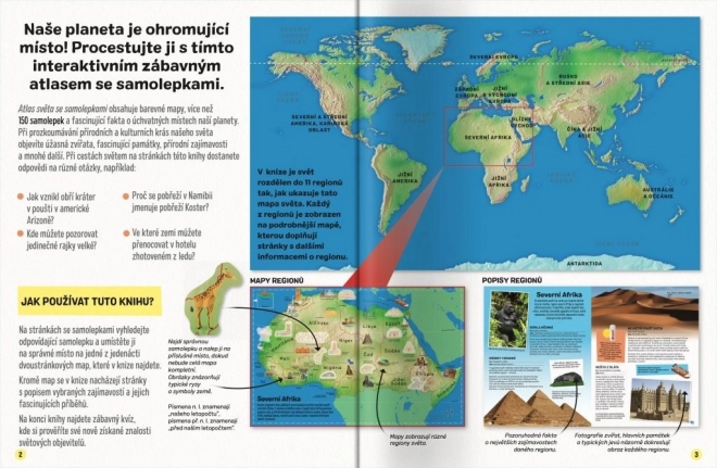 Svojtka & Co. Atlas světa Kniha se samolepkami