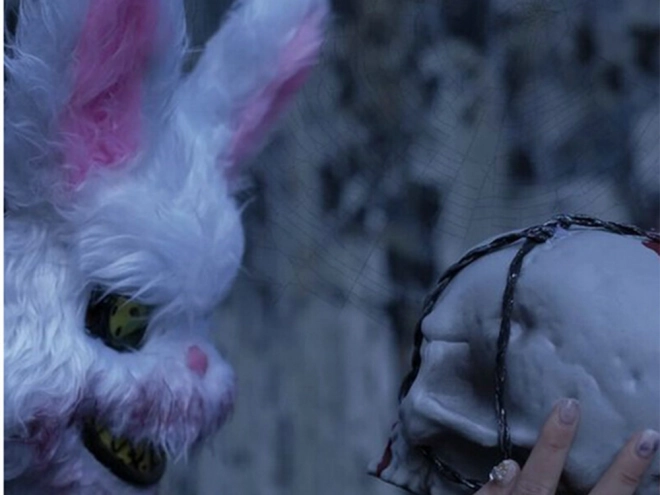 Halloweenská maska Králík strašidelné stvoření