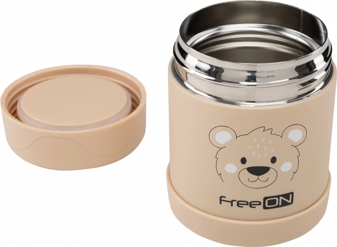 FreeON Termoska na jídlo nerezová 350 ml - béžová