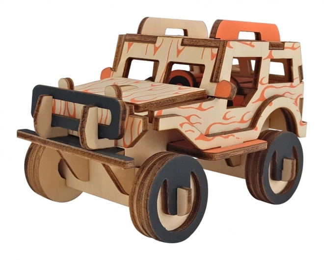 Dřevěné 3D puzzle Jeep