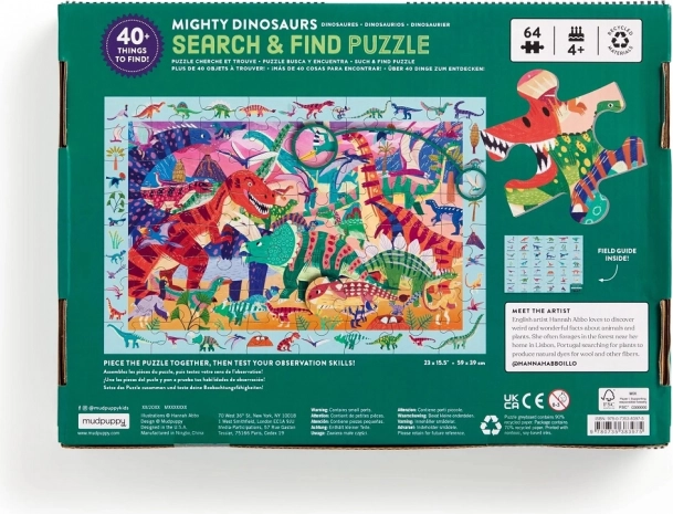 Puzzle Majestátní Dinosauři 64 dílků