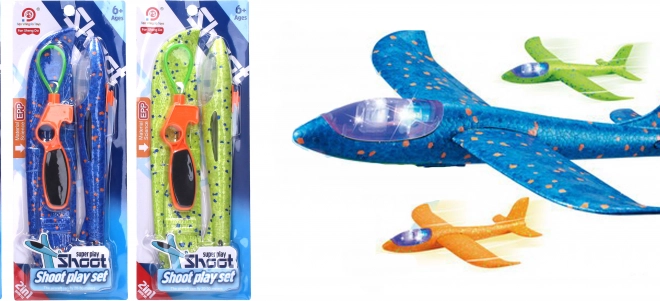 Vystřelovací letadlo se světelnými efekty 34 cm