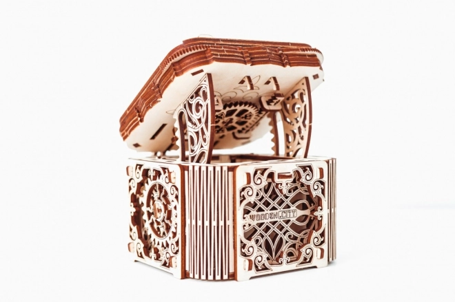 Dřevěný mechanický puzzle Tajemná schránka