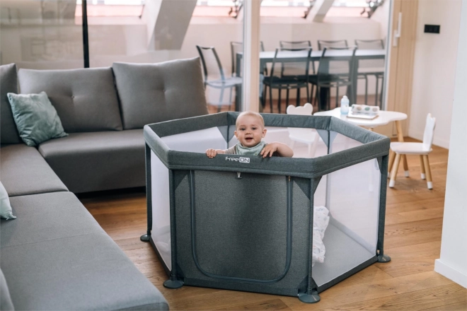 FREEON Dětská ohrádka Hexagon, melanžově šedá