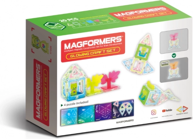 Magformers svítící stavebnice 20 dílků