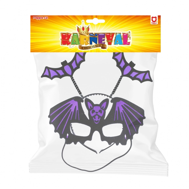 Čelenka s maskou Netopýr na Halloween